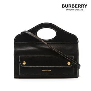 Burberry Black Leather Mini Pocket Bag $1090